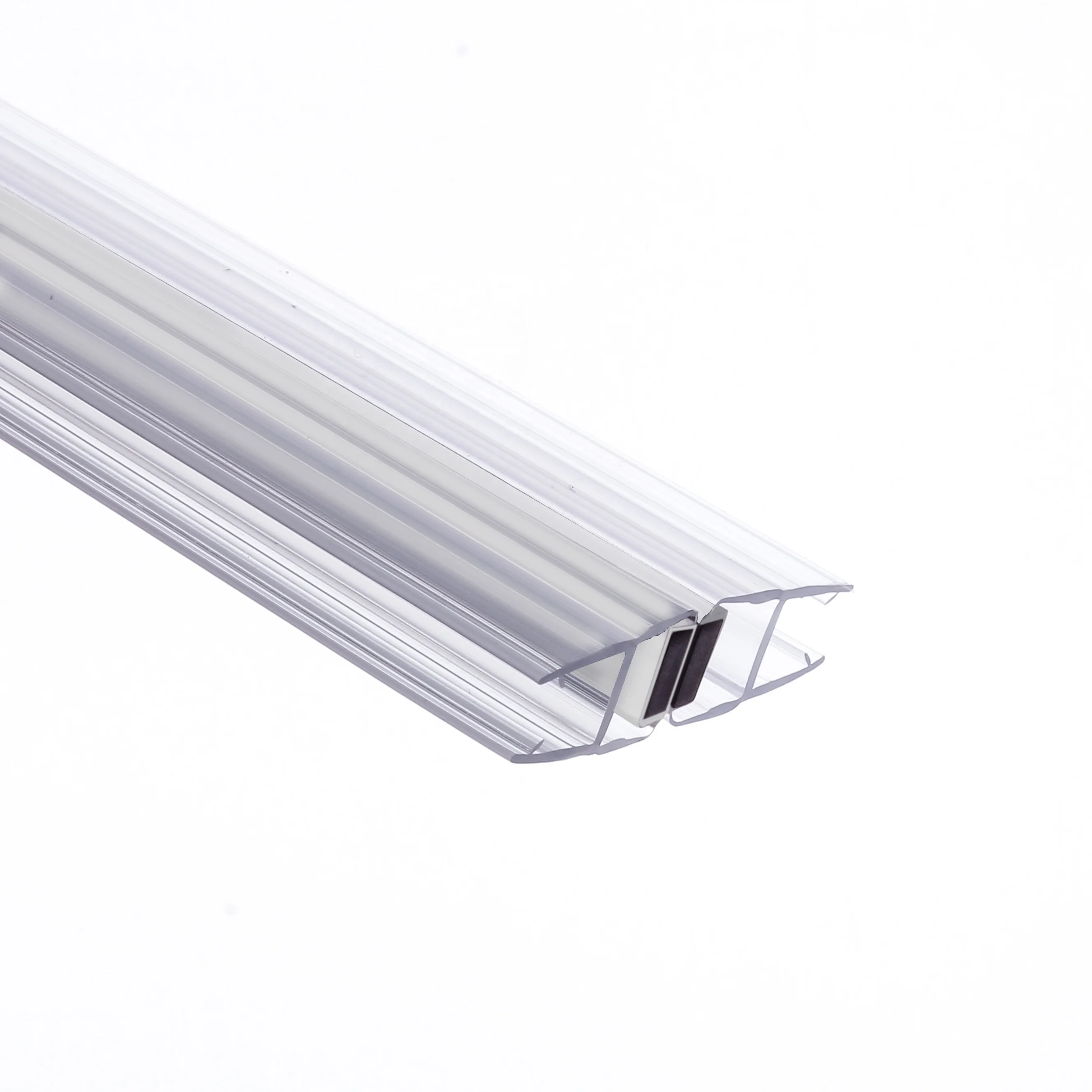 Bathroom Door  Accessories Frameless Glass Shower Door Waterproof Magnet  Seal 180 Degree Magnetic PVC Seal Strip