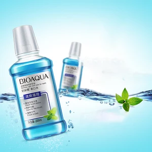 OEM Private Label Bioaqua Oral Clean Mouth Wash Teeth Whitening Oral Care Fragrance Cool Mint Liquid Mouthwash