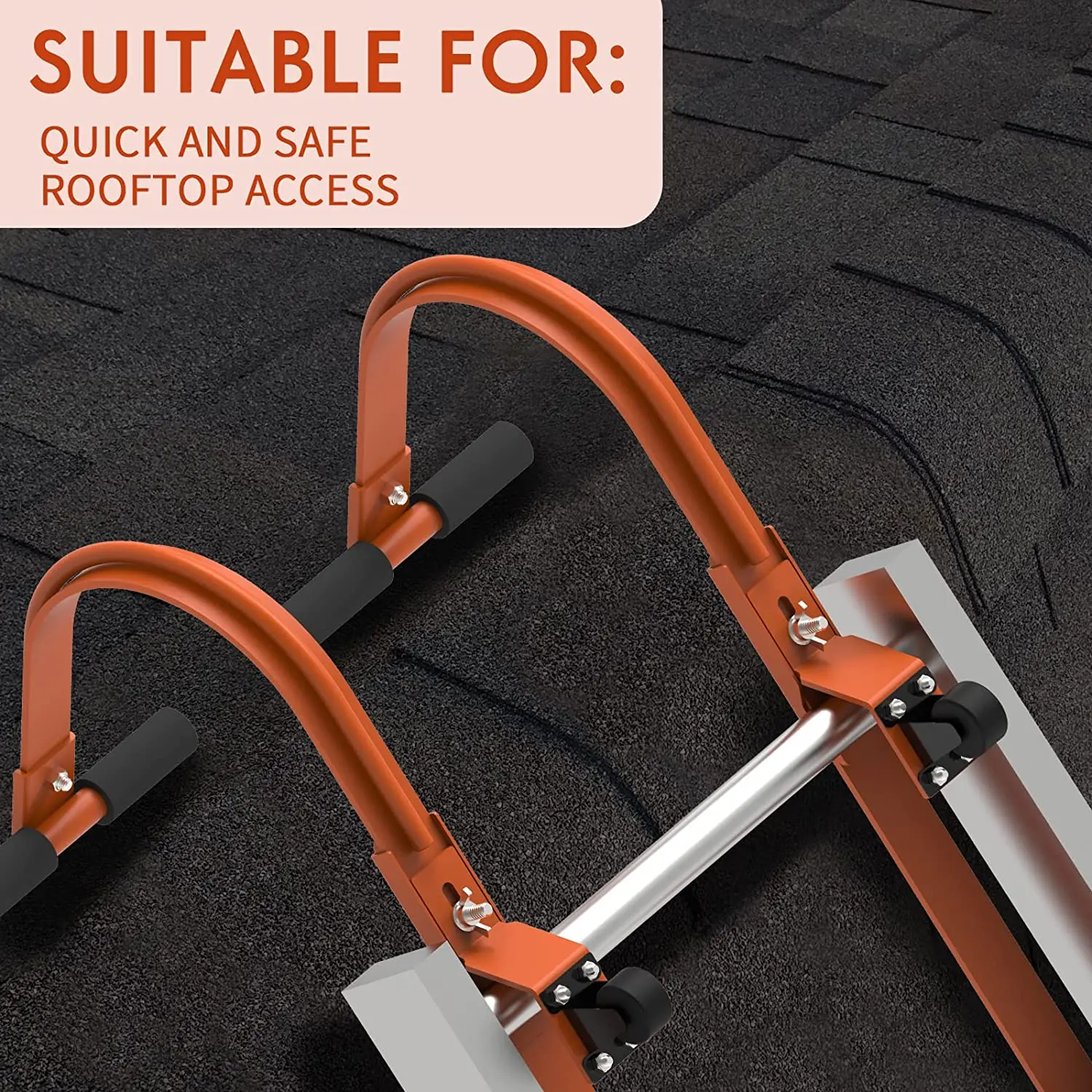 2pack Ladder Roof Hook With Wheel Heavy Duty Steel Ladder Stabilizer