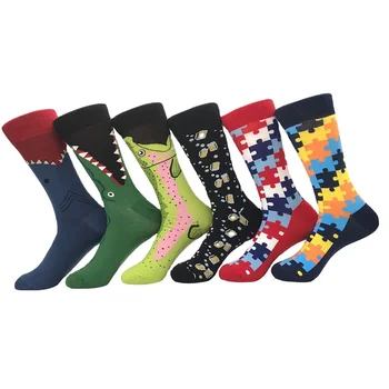 New socks at great discount, popular logo with geometric medium stocking cartoon animal cotton socks