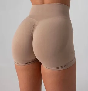 High Waist Workout Yoga Legging Seamless Fitness Butt Lifting Biker Pants Scrunch Butt Sports Gym Shorts for Women