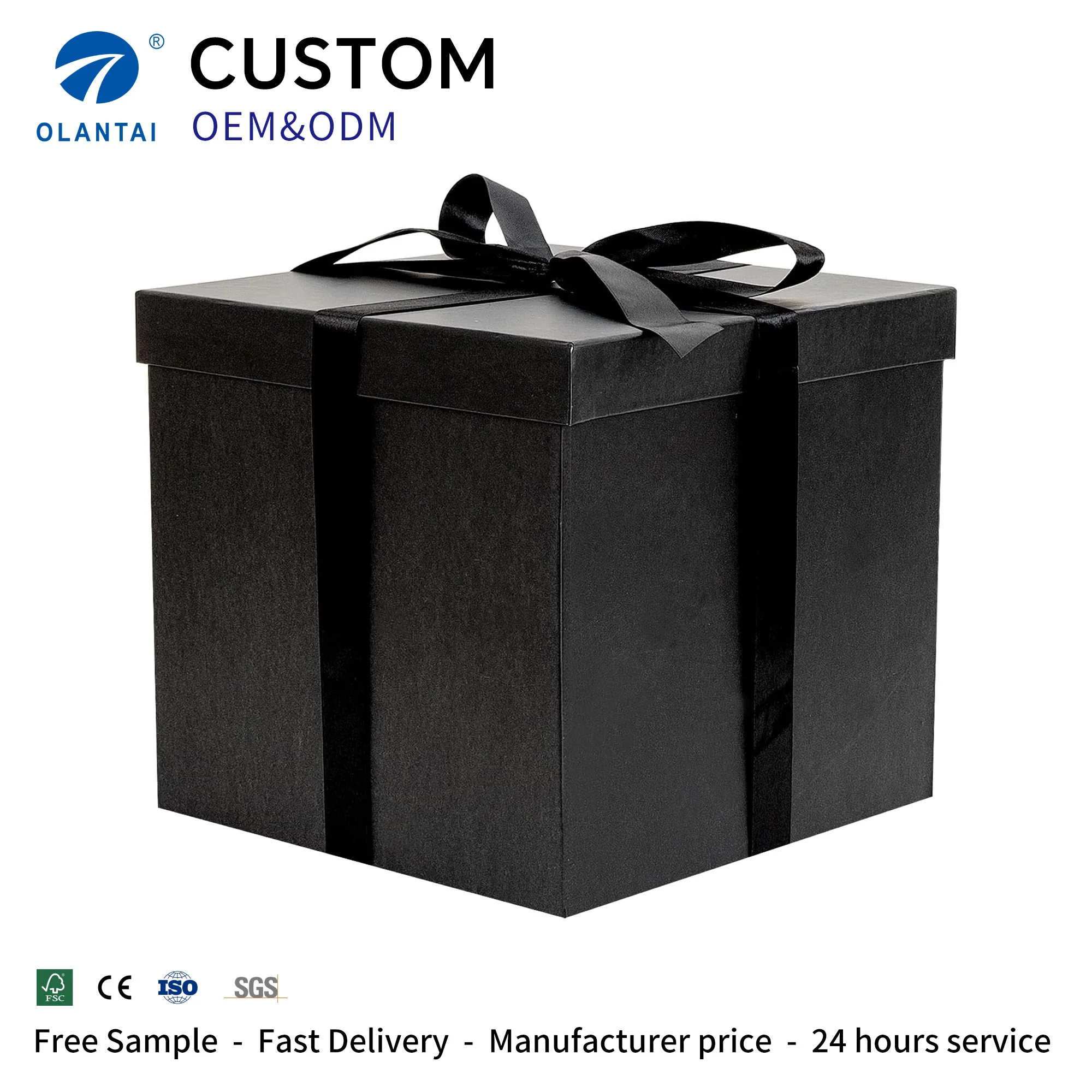 Customizable Rigid Gift Box Eco-Friendly Kraft Corrugated Packaging Glossy Lamination UV Embossing Four-Color Printing Die Gifts