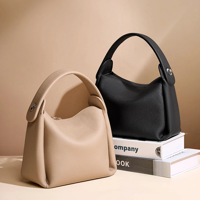 Women Handbag Leather Shoulder Custom Logo Leather Ladies Hand Bags Soft Handbag Tote Purse Bag