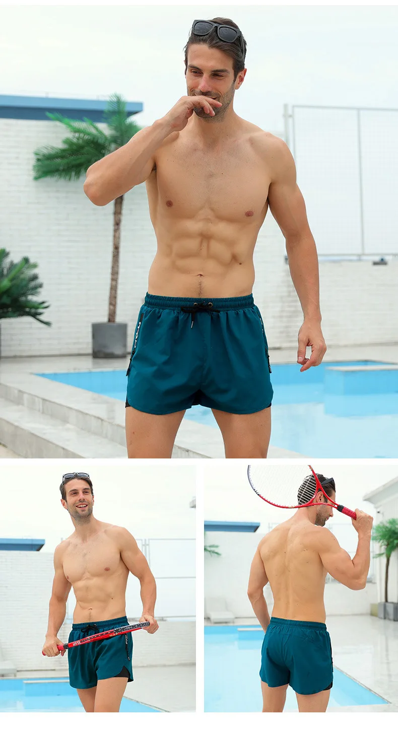 OEM kratke hlače za trening na plaži za moške, odbojko, surfanje, plavanje, športne hlače, poletne kopalke, kopalke 2 v 1, podložene za telovadnico Fiess375_voghion.com