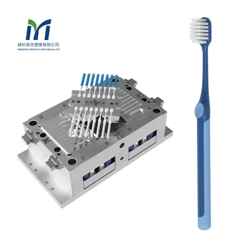 Simple Design Single Colour PP Toothbrush Mold Cheap Sparingly Used Tooth Brush Mould Used Plastic Injection Mold