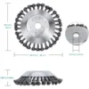 8-inch steel wire raking wheel