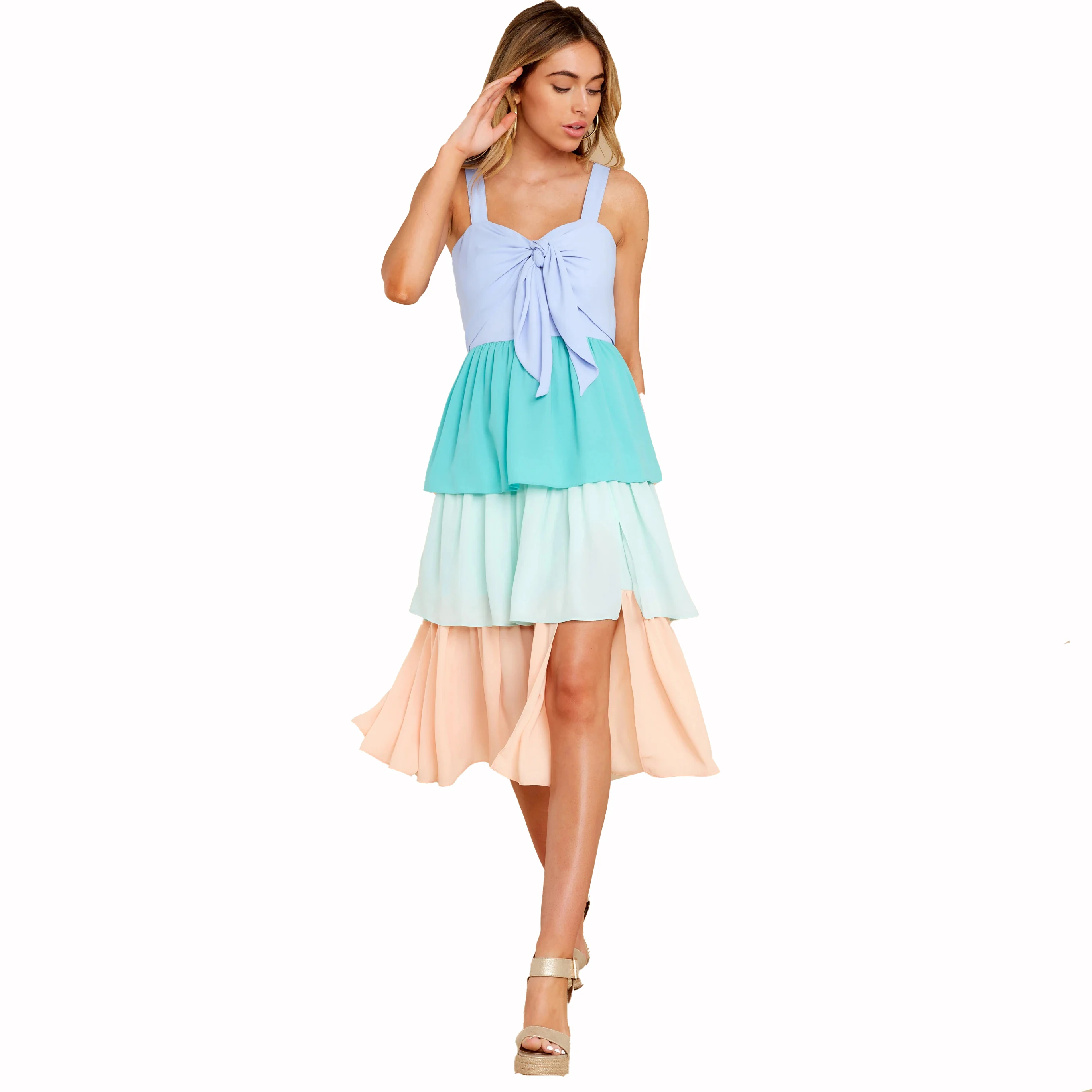 pastel color dress for chubby