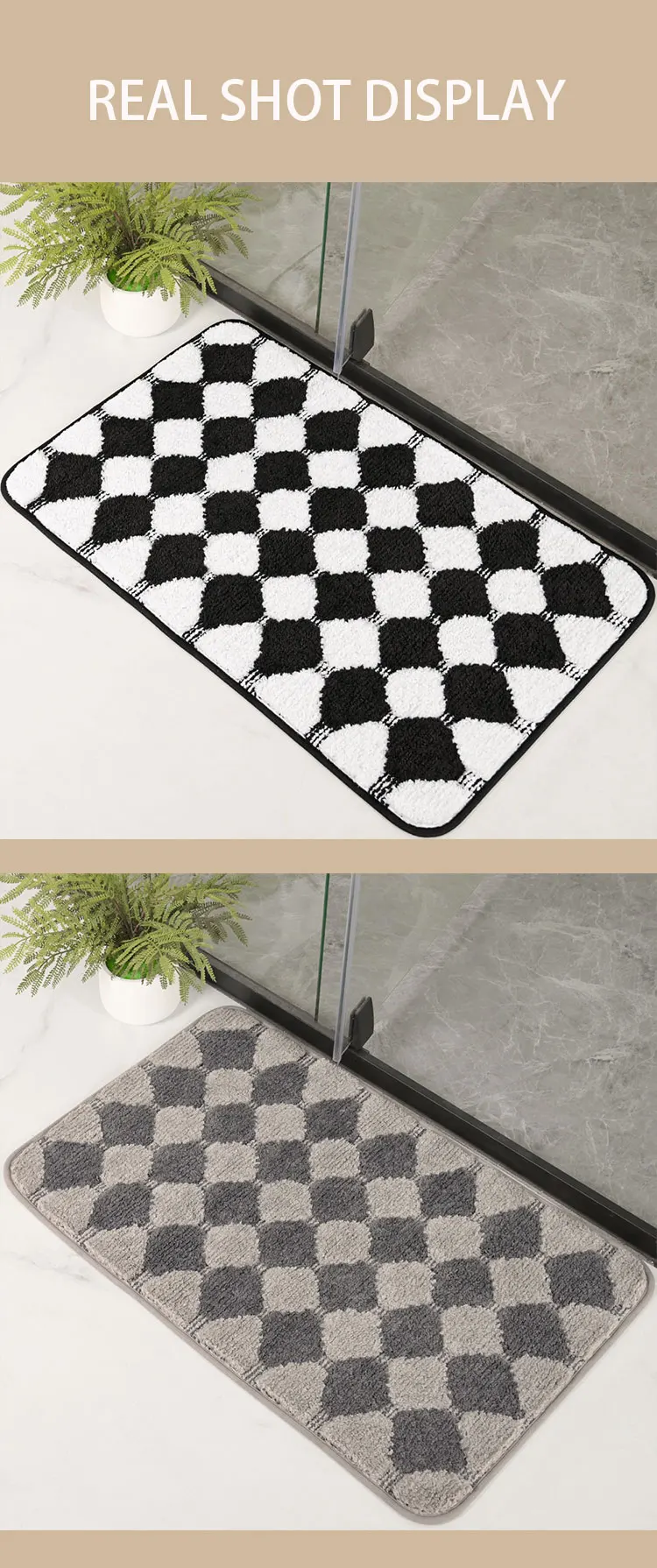 50*80cm Latest Design Microfiber Bath Mat Bathroom Rugs Bath Mat Anti Slip Bathroom Mat supplier