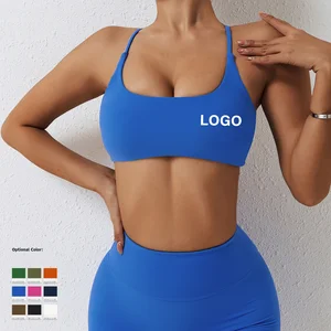 New Design Back Cross Sexy Breathable Bra Women Backless Bra Workout Fitness Sports Yoga Bra