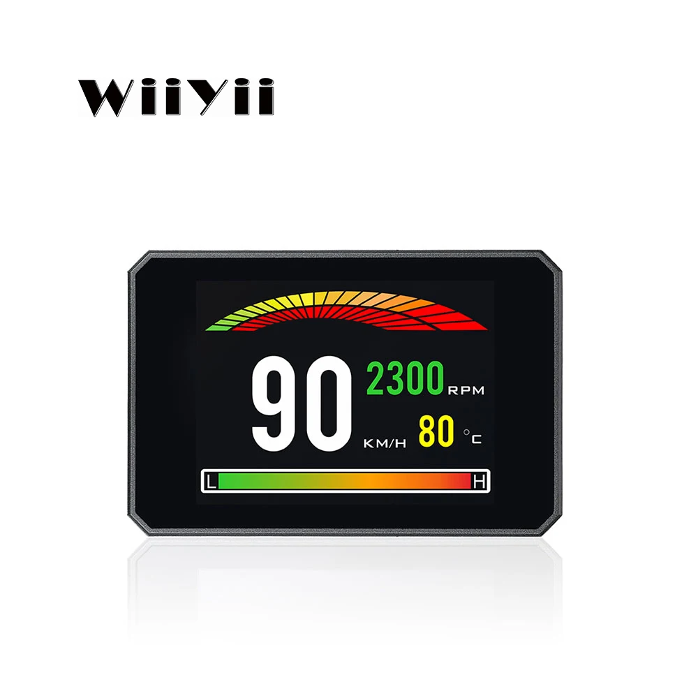 Automobile HUD T816 GPS Driving Speedometer Digital Display Auto Diagnostic Tool Coolant Temperature Gauge Head up Display