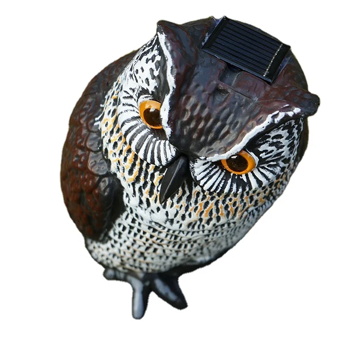 Пластиковая приманка для совы на солнечных батареях напугания птиц пластиковая сова ворона птица