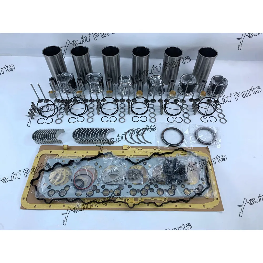 DL06 Overhaul Rebuild Kit Cylinder Liner Kit With Gasket Set Bearing&Valve Train Fit for Doosan Daewoo Engine