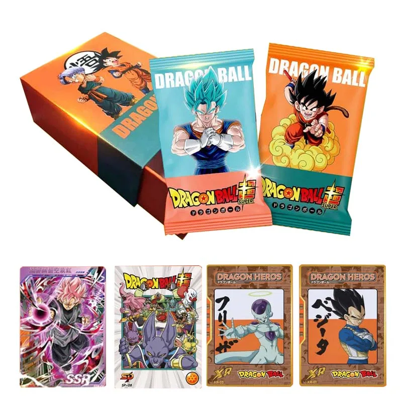 Dragon Ball Card Booster Box Packs Son Goku Rare Bronzing SP SSR Flash Card  Deluxe Dragon Ball Anime Character Cards Kids Gifts