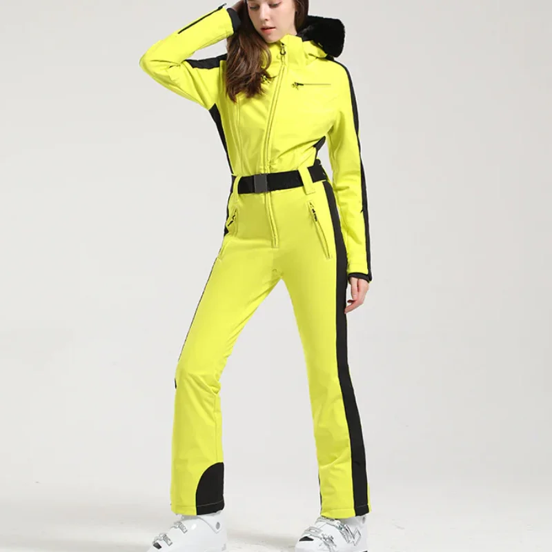Factory Custom  Woman Warm Snow Skiing Suit Sets for Outdoor Sports Snowboarding  Overall Ski Suit