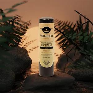 Men's Lip Balm Shea Butter Vitamin E Deep Hydration Anti-Chapped Waterproof Matte Finish Natural Moisturizing Lip Care