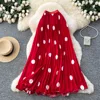 Red polka dots