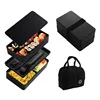 Boîte à lunch double couche [Pure Black] + Sac isotherme