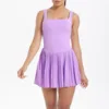 7091 pleated dress-dream purple