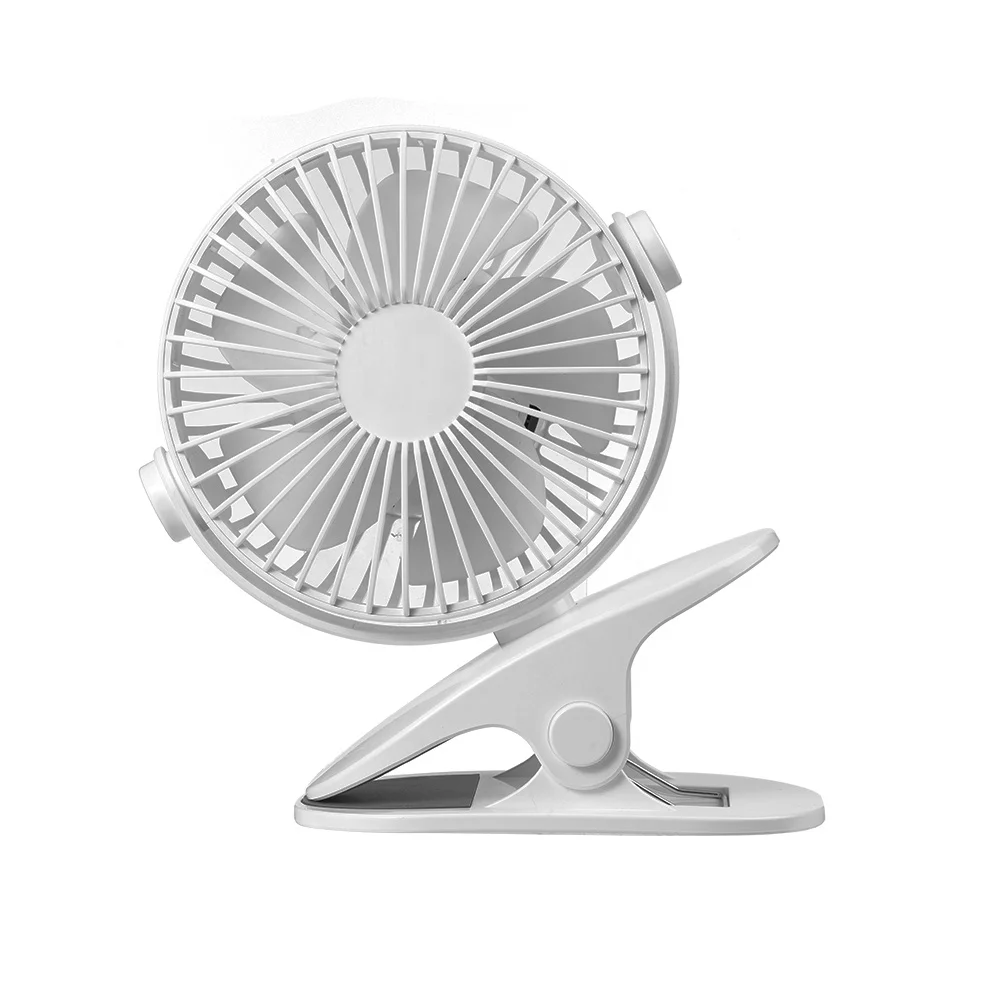 Small Rechargeable Battery Fans 360 Degree Oscillating Electric Fan USB Charger Portable Clip on Desk Mini Fan