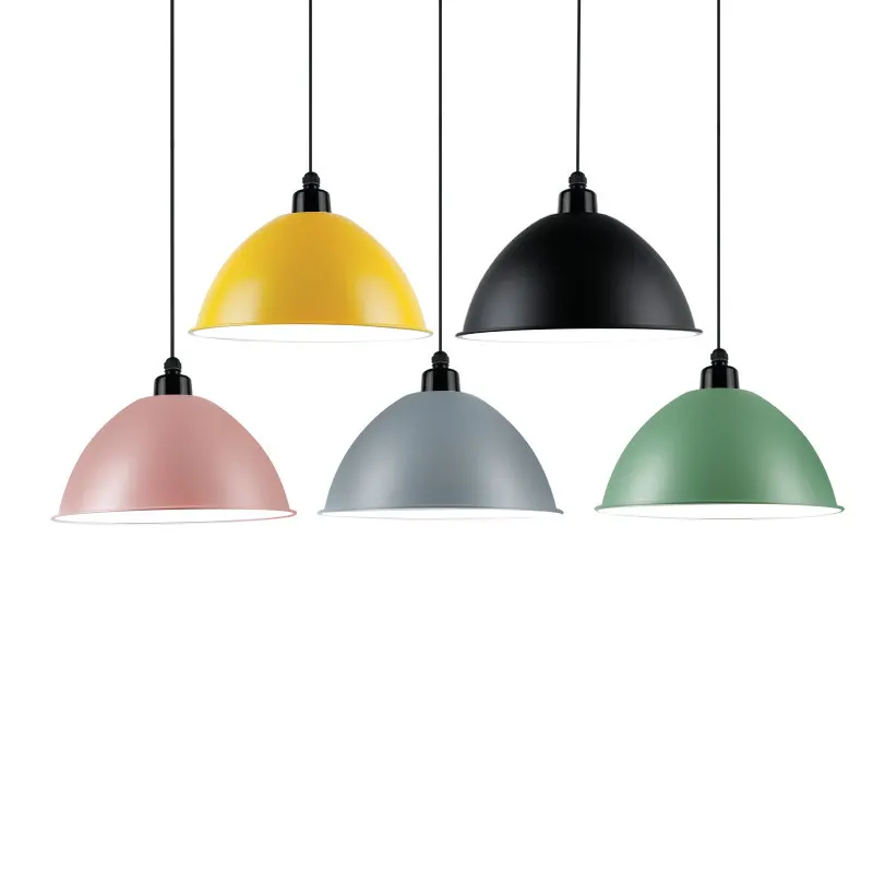 Nordische Macaron-Aluminium-Kronleuchter im Angelschnur-Stil für Industrie, Büro, Fabrik, Tanzstudio, Restaurant und Bergwerk (Topfdeckel-Optik)