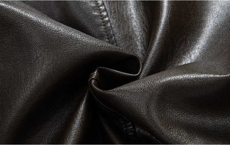 Men's Fleece Lined Leather Jacket - Warm Winter Pu Leather Coat_voghion.com