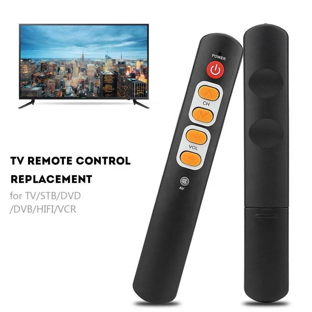 Universal 6 Key Learning Remote Control with Big Button Infrared IR Remote
