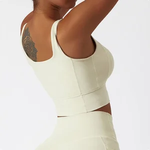 EU/US New Design Women's Removable Pads Thin Strap Twist Yoga Bras Breathable Sexy Backless Halter Sports Bra