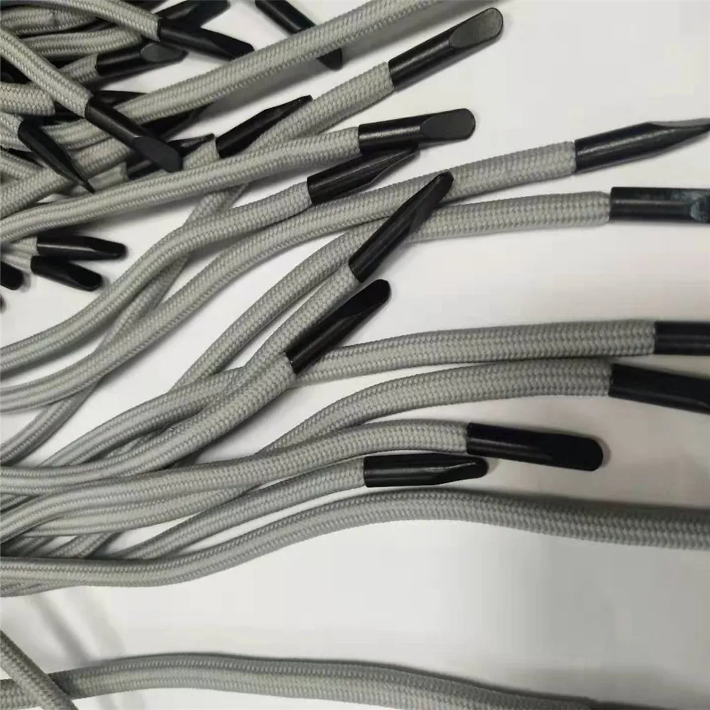 100% Polyester Draw Cords with Silicone End for Hoodies Bags Garments & Home Textiles Colorful Coated Finish