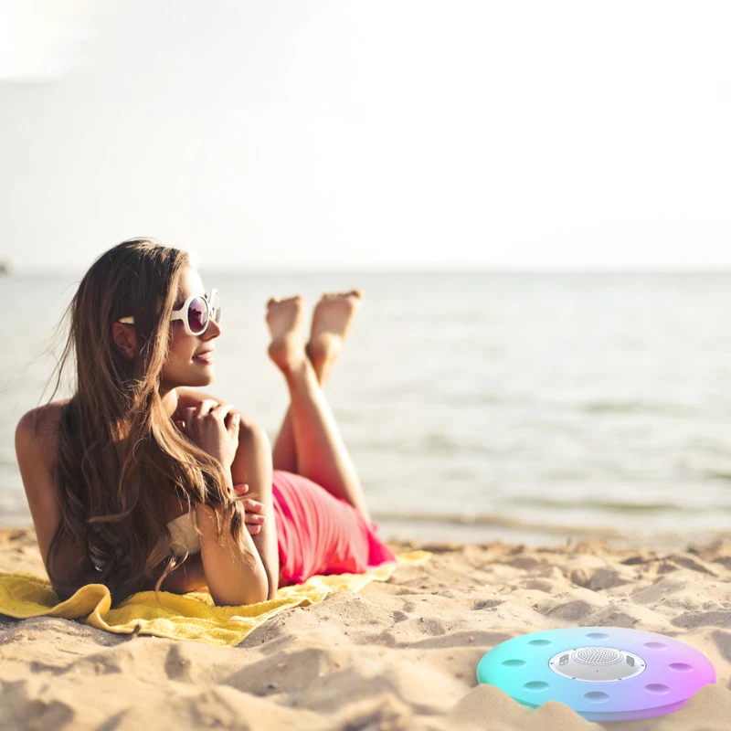 Ultralight Frisbee Floating IPX7 Waterproof Bluetooth Speaker Portable High Quality Subwoofer Lanterns Outdoor Speakers Audio