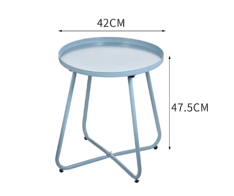 Nordic Small-sized Round Table, Iron Art Balcony Coffee Table, Modern Simple Living Room Sofa-side & Bedside Mini Tea Table