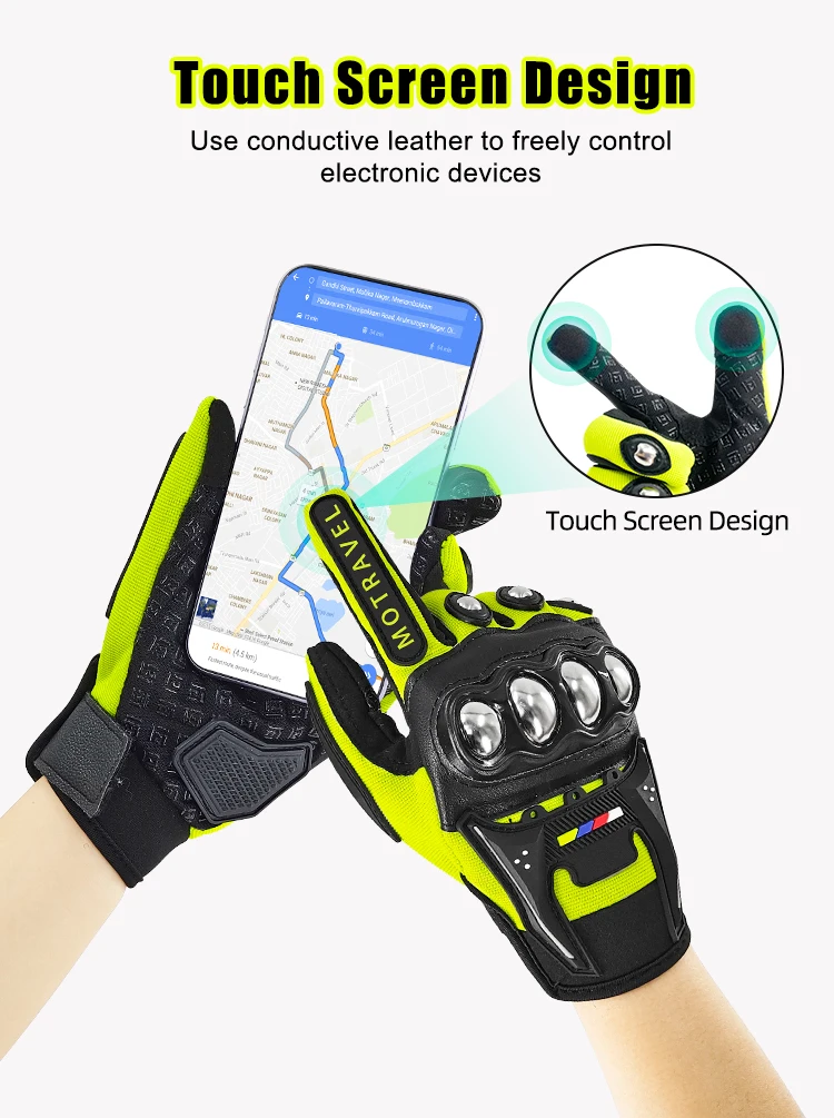 Guantes Táctiles De Motocicleta - Ciclismo - Anti Caída