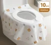 Blanco: Estilo de Cobertura Total + Anillo de Asiento Engrosado; 10 unidades/paquete