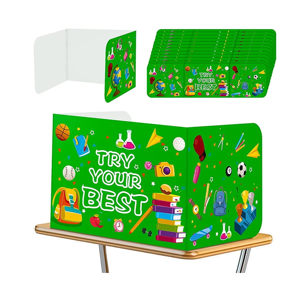 2 Pack Black Desk Dividers For Students, Privacy Shields Folder For