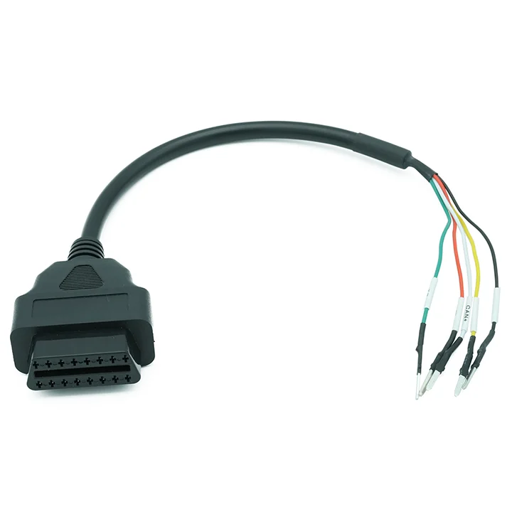 16 Pin Opening Open OBD2 Female K and CAN Jumper Tester Connector Car Diagnostic Extension Universal Cable