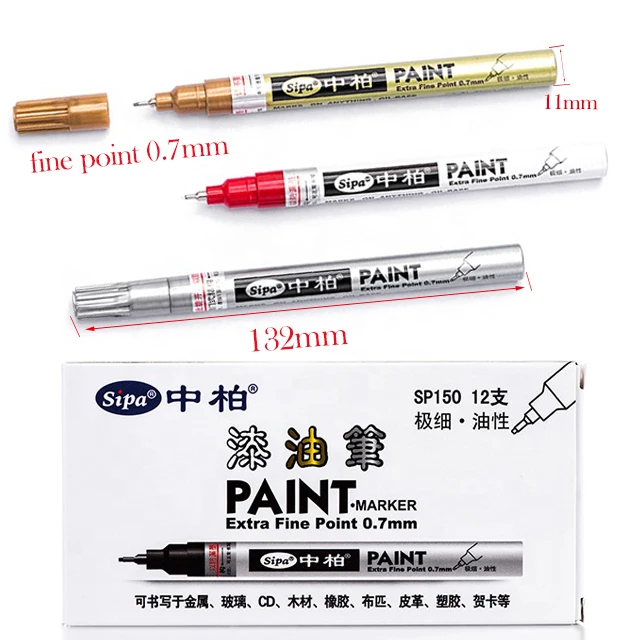 Sipa Oil-Based 8 Colors 0.7mm Neelde Pens Extra Fine Point Paint