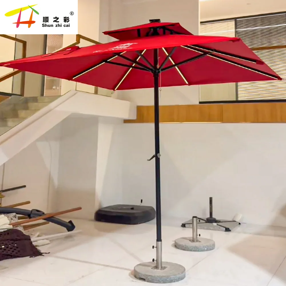 in ground patio umbrella factories 9ft Market With 24 Fiberglass Ribs, Tilt Mechanism, Waterproof Carbon Steel Pole For Outdoor Holiday Garden Lawn Pool Yard Table (Base NOT Included)(Black) : Patio, Lawn & Garden This poolside umbrella seamlessly integrates modern elegance with functional design Metal Patio Umbrella Base for