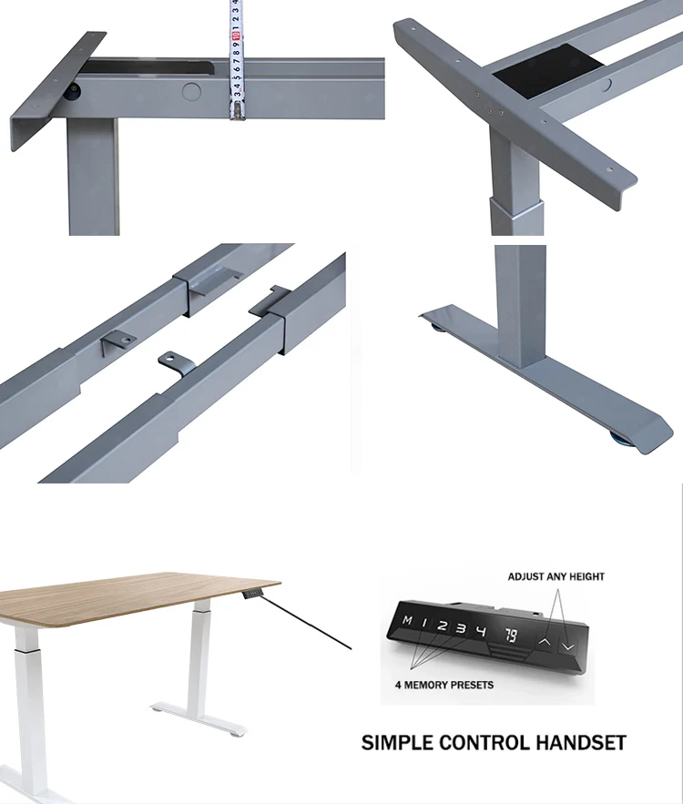 2B2 NATE Certificated Electric Adjustable Height Standing Table Stand Up Workstation Lifting Mechanism Desk Frame