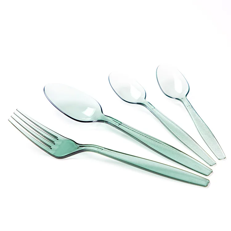 Disposable plastic knife, fork and spoon Thickened fruit salad spoon and fork Takeaway Western food knife, fork and spoon