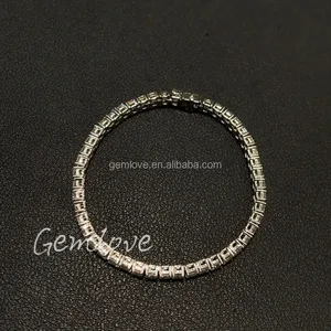 Women's Diamond Bracelet 18K Gold, Lab Grown Oval Bezel Tennis Chain, Classic Floral & Bow Design, 2mm/3mm Real Diamond Jewelry