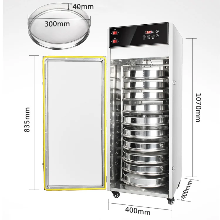 10 Layers Electric Stainless Steel Mushroom Dryer Automatic Grain Rotary Dryer Dehydrator Food Dryer - Image 4