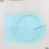 Assiette bleue 7 pouces * 10 pièces