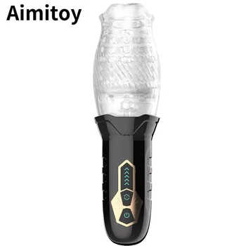 Aimitoy Adult Sex Toys Soft Silicone Sexy Women Vagina Pocket Pussy for Male Sex Toys for Men Vibrator Heating Masturbation Cup