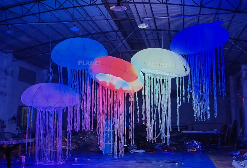 Custom Outdoor Decorative Color Changing Led Inflatable Jellyfish Lamp ...