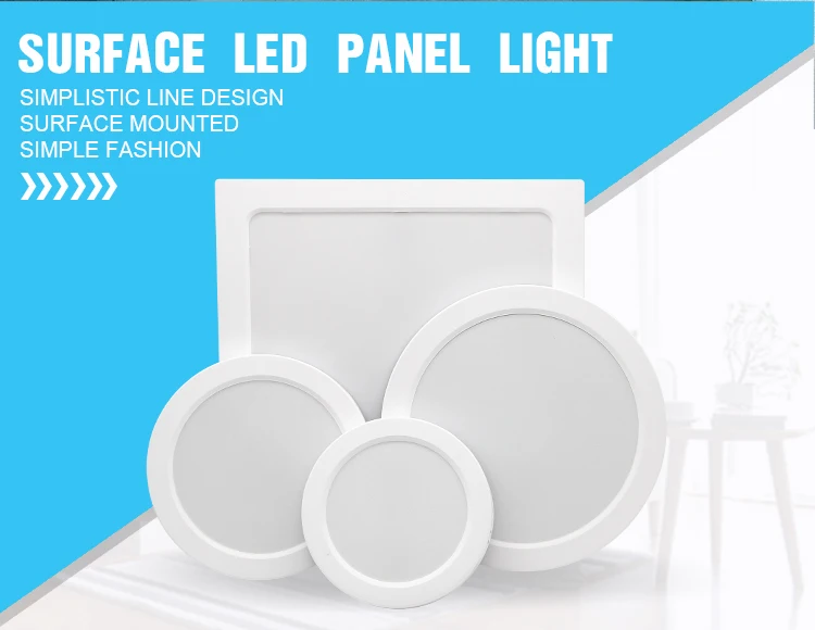 Led Panel Alibaba Factory Square Ceiling Surface Mounted Led Lights Indoor 6w 9w 12w 18w ...