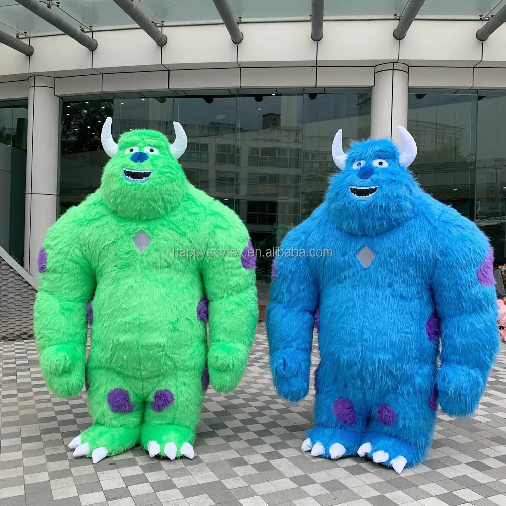 Giant Eerie Custom Monsters Inc University High Mascot Costume Inflatable  in Furry Material 3m