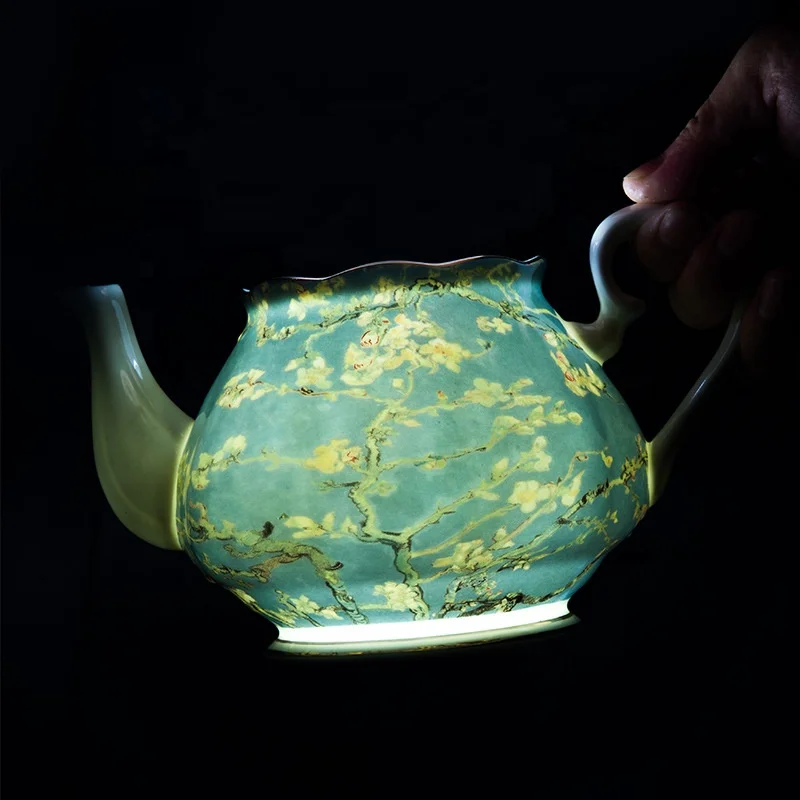 Tazza Da Tè YBK Tech Bone China 400 Ml – Serie Van Gogh 'Fiore Di Albicocco' – Porcellana Artistica - 4