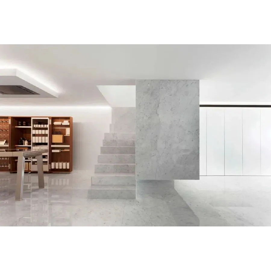 SH STONE Customized Natural Pisos De Marmol Italian Stone Italy Bianco White Carrara Marble Slabs with Good Price for Flooring