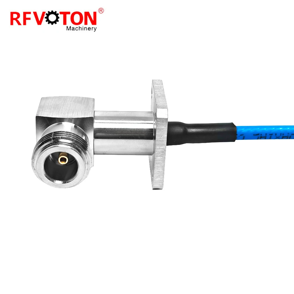 Factory  SMA Male Right Angle to N Female Right Angle Panel Mount 90 Degrees for SS402 RF Semi Flexible Pigtail  Cable