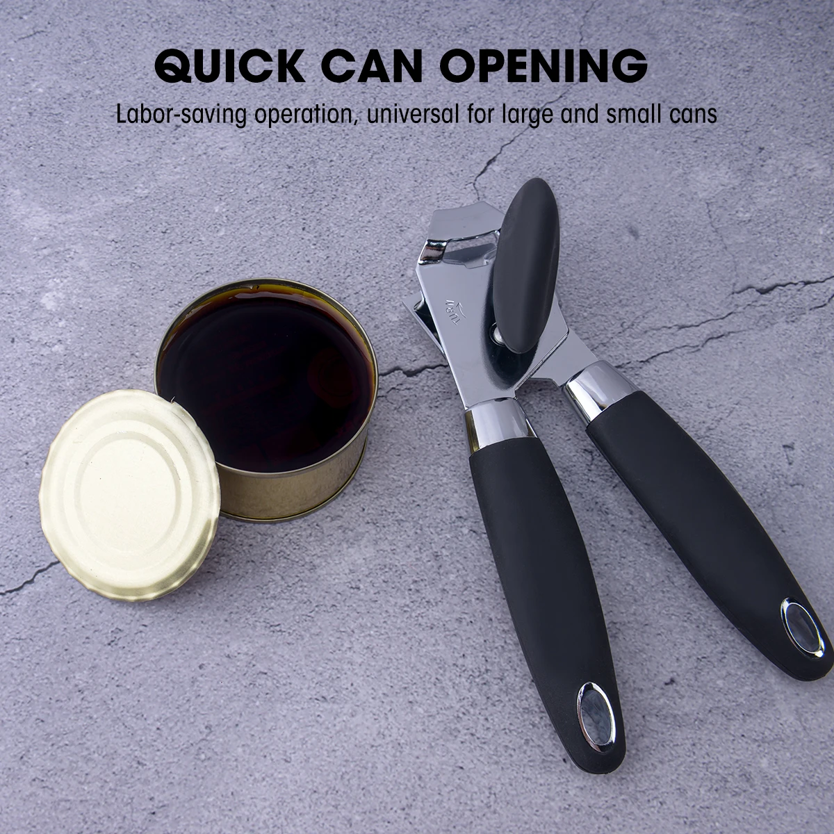 Antislip Handle Sharp Blade Manual Can Openers Large Turn Knob Hand