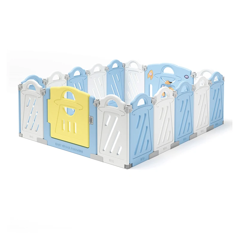 Indoor Playpen Playgrounds Plastic Baby Fence Foldable Plastic Fence Panel for Nursery School